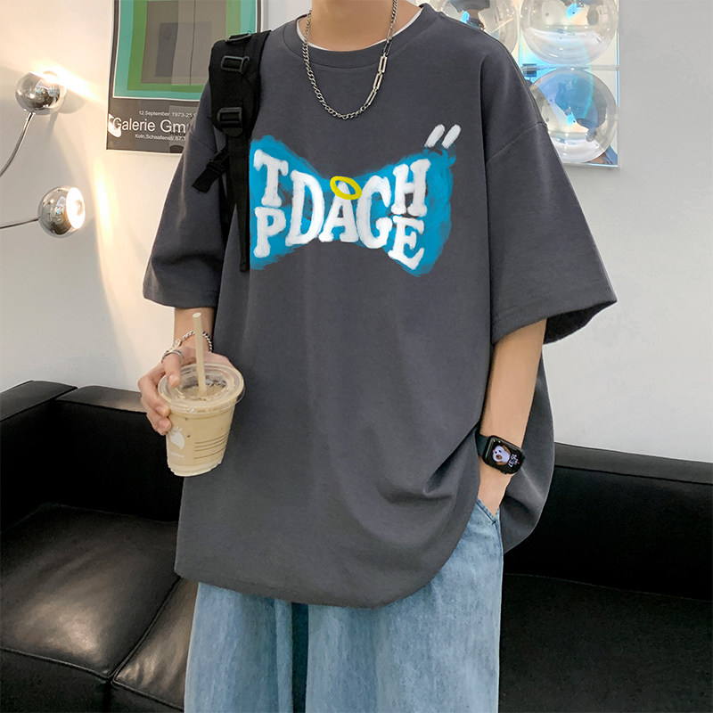 220克重磅美式潮牌宽松短袖t恤T823P25直播有280克三本针精品P35,男装T恤,电商A486