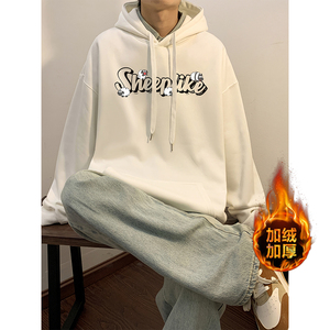 加绒加厚 重磅欧美式hiphop嘻哈潮牌印花连帽卫衣外套 W576-P50图片