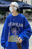 数据超好抖音品质华夫格美式印花潮流圆领卫衣外套W175-P35，男装卫衣，电商A486