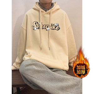 加绒加厚 重磅欧美式hiphop嘻哈潮牌印花连帽卫衣外套 W576-P50图片