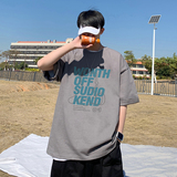 T210-P25潮牌嘻哈印花宽松短袖t恤男2023夏装韩版ins半袖上衣体恤，男装T恤，电商A486