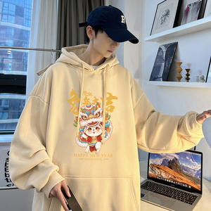 重磅华棉 2023春装美式潮牌卡通宽松连帽卫衣外套 W685-P50图片
