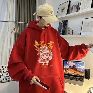 重磅华棉 2023春装美式潮牌卡通宽松连帽卫衣外套 W685-P50图片