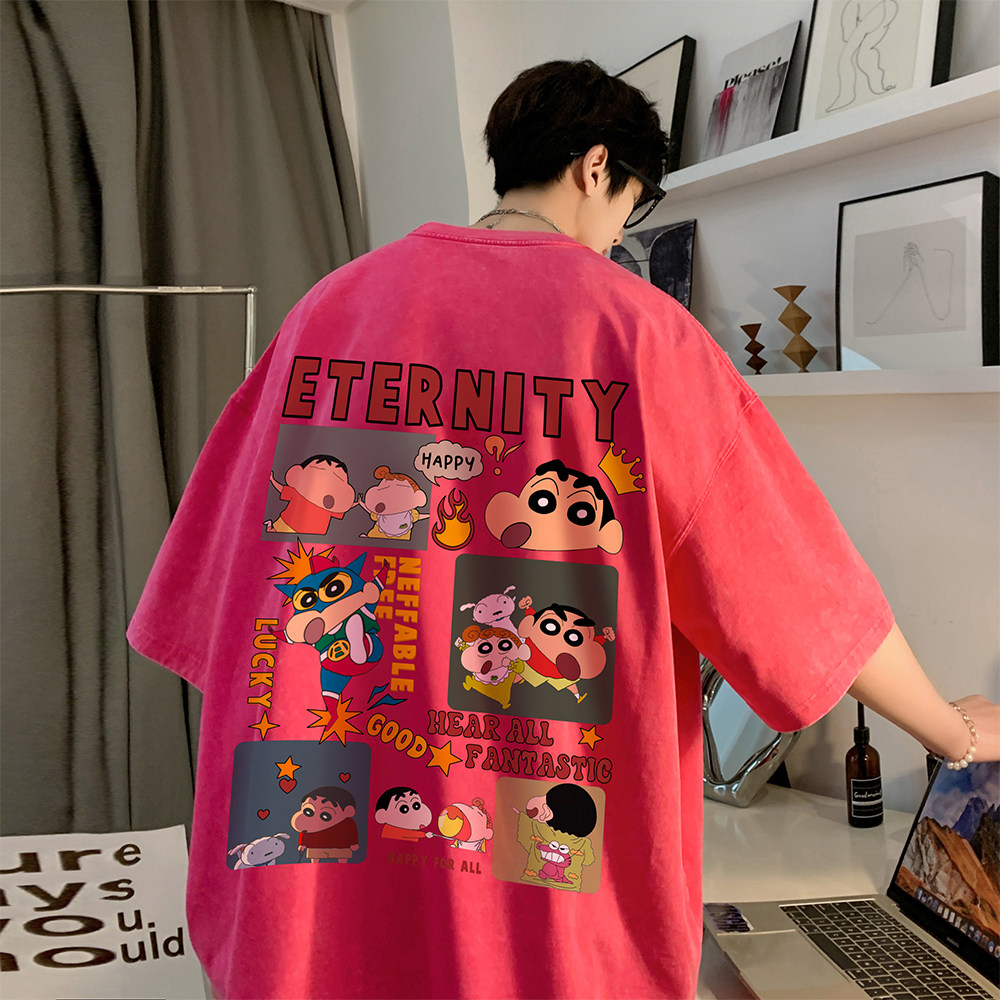 直播品质数据好240克重磅水洗纯棉美式潮牌宽松短袖t恤T932P35,男装T恤,电商A486