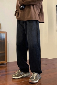 2023春季美式潮牌高街宽松直筒水洗牛仔裤男阔腿长裤 K201-P50图片
