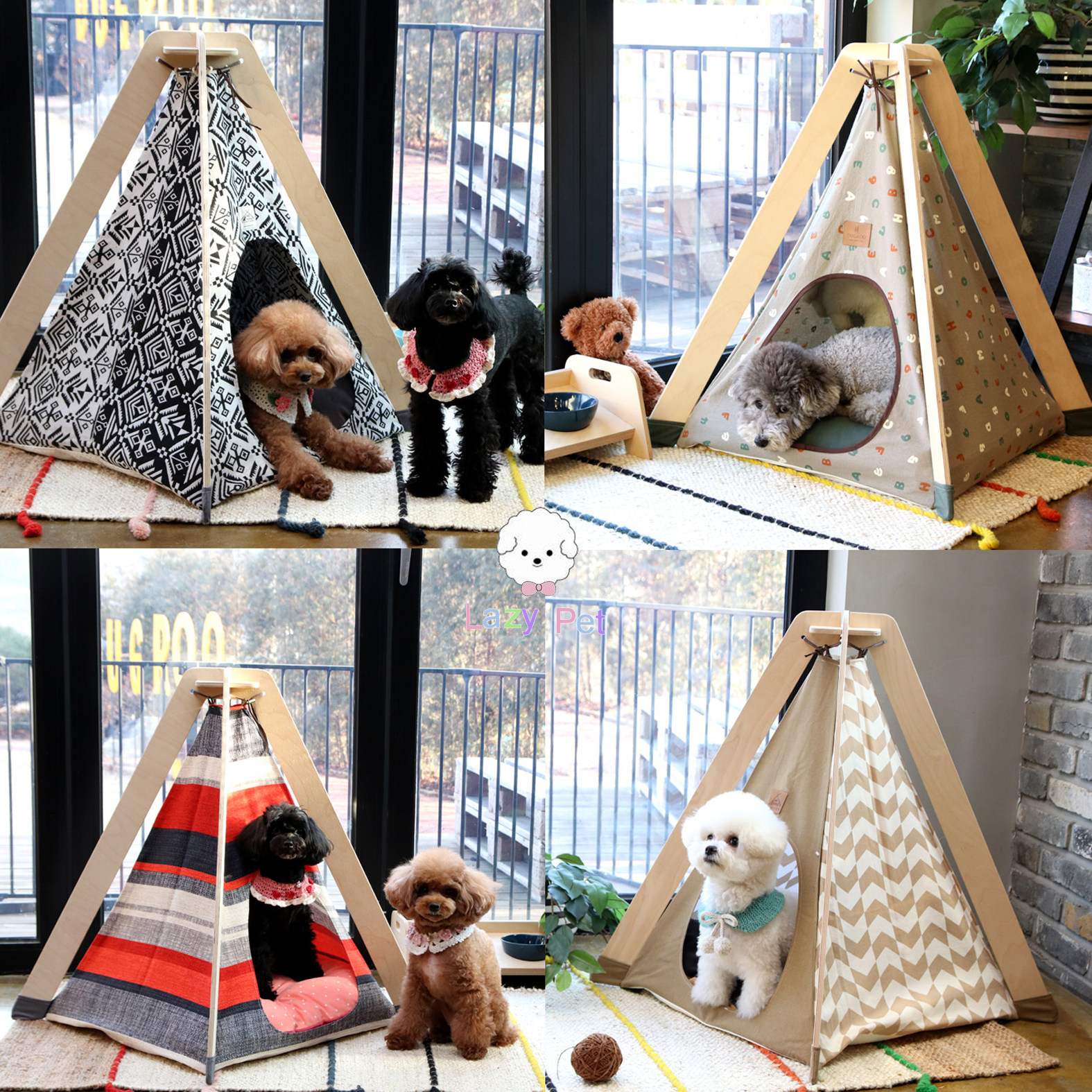 韩国民族风手工木制猫屋狗窝