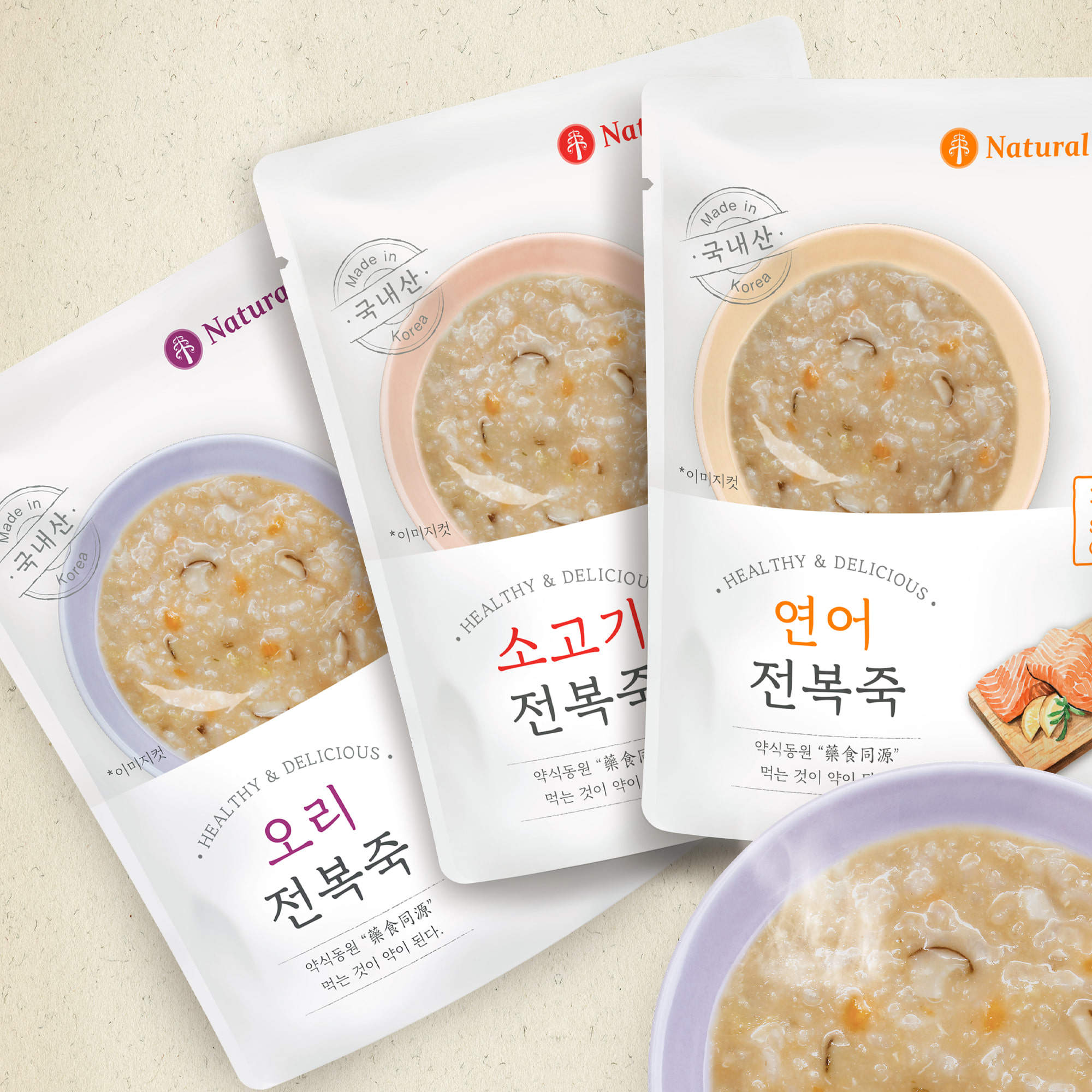 「lazy pet」韩国代购natural core宠物狗狗三文鱼牛肉鲍鱼粥50g