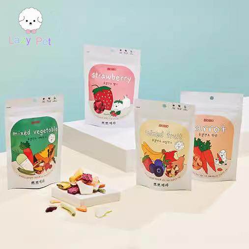 部分现货~韩国进口BBOBBO宠物猫狗素零食草莓胡萝卜水果蔬菜冻干