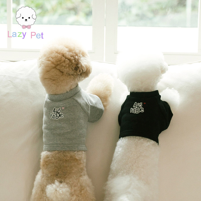 「Lazy Pet」韩国代购adorable宠物猫狗可爱短款柔软舒适字母卫衣