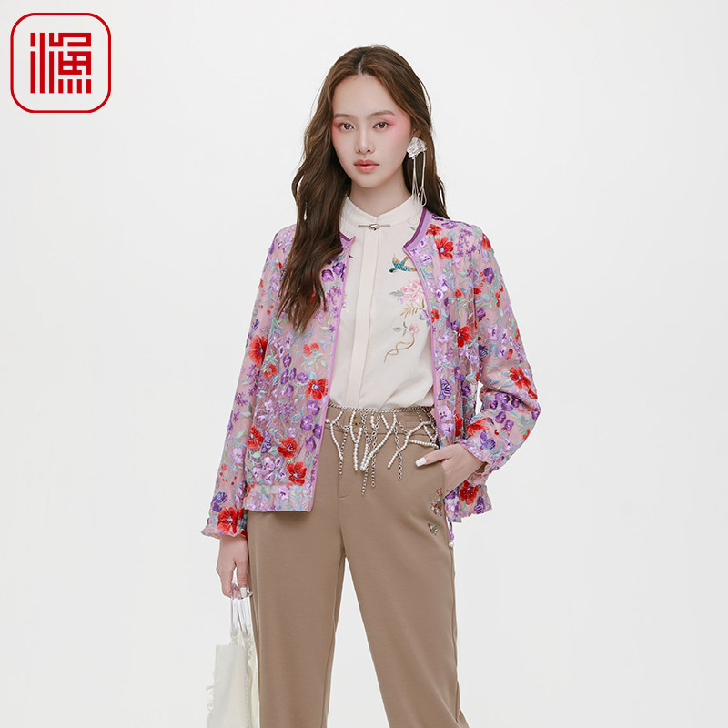 重工刺绣绣花休闲上衣外套