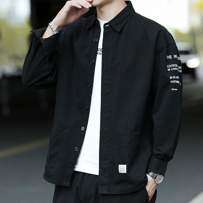 纯色衬衫长袖2022新款ins潮牌