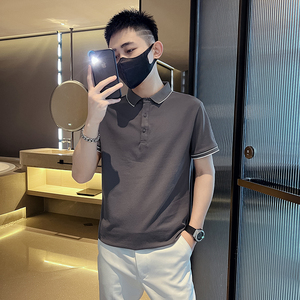 清仓夏季2024新款男士短袖Polo衫翻领韩版T恤男修身半袖体恤潮流