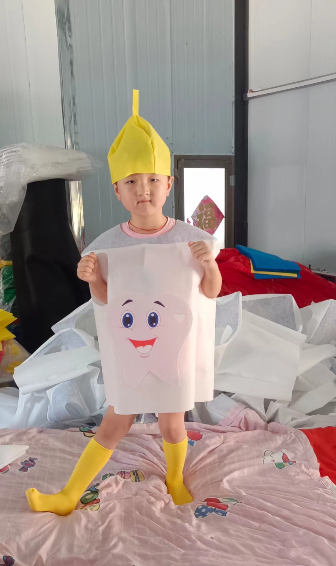 儿童牙细菌演出服装幼儿园白牙齿蛀牙牙刷道具病毒病菌表演衣服