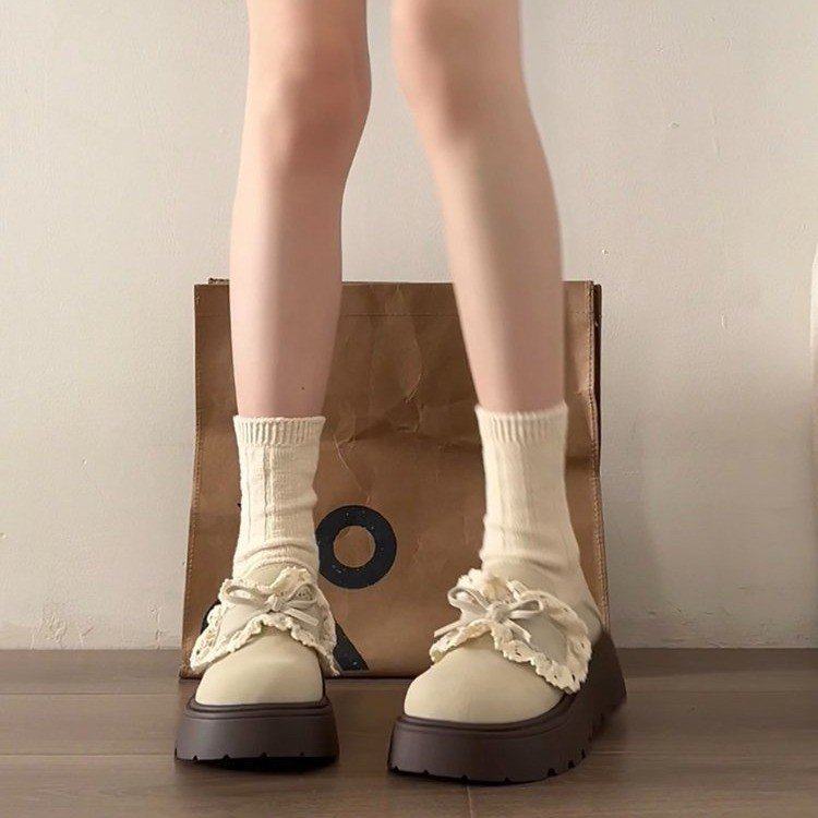 2026春季新款深口单鞋单鞋圆头PU平底深口橡胶2026年春季中跟(3-5,女鞋,深口单鞋,淘宝优惠券,粉丝福利购,淘宝优惠卷