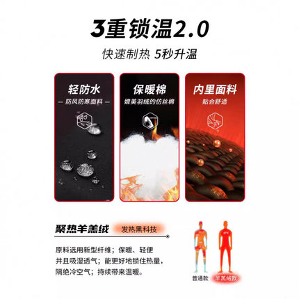 羊羔绒裤子男加绒加厚保暖裤外穿防风防水宽松大码冬季裤棉裤