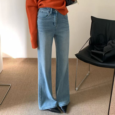 冬款品牌工厂店超模裤冬季新色调特色喇叭牛仔裤61658