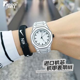 颜值学生手表男款2025初中高中儿童考试表青少年运动防水机械简约