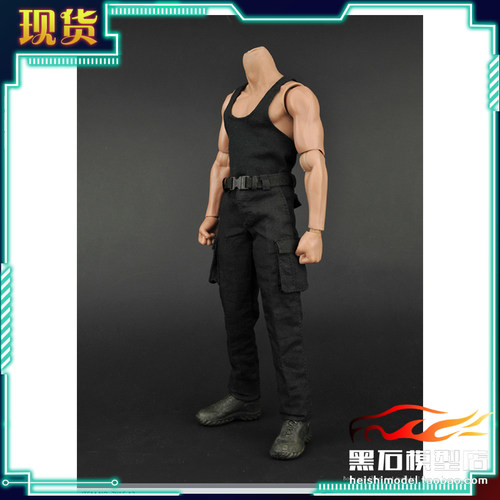 史泰龙ZYTOYS黑色背心作战裤1/6