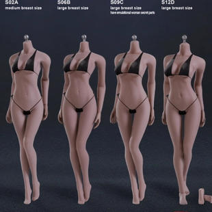 现货 TBLeague S02A/S06B/S09C/S12D 1/6 女素体超可动兵人小麦肤