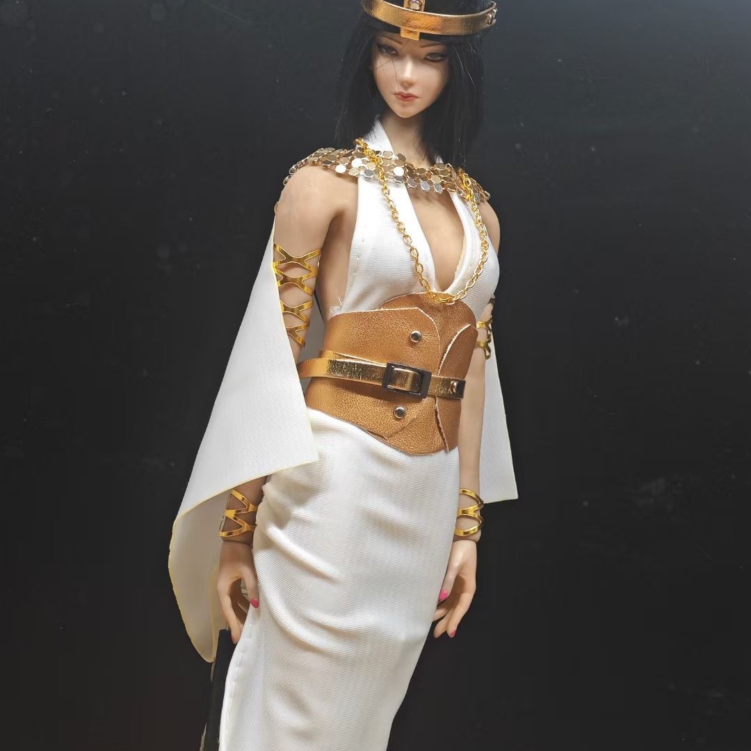 现货 1/6女兵人配件 埃及白后套装  人偶服饰套装