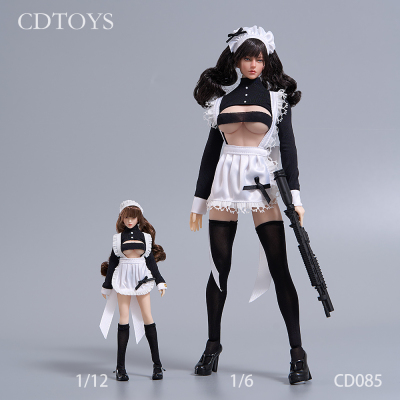预售定金 cdtoys cd085 1/6 1/12 女兵人日系辣妹软妹cos女仆制服