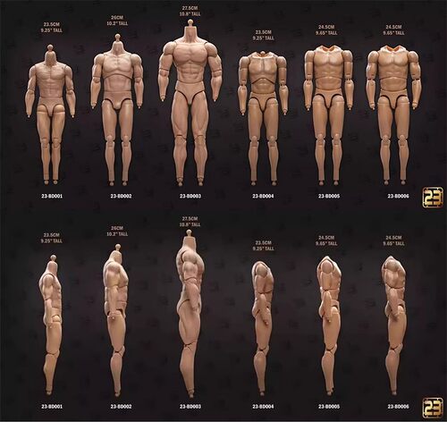 现货 23TOYS 1/6 23 BD001-6 可动男高兵人素体 不含手型脚型