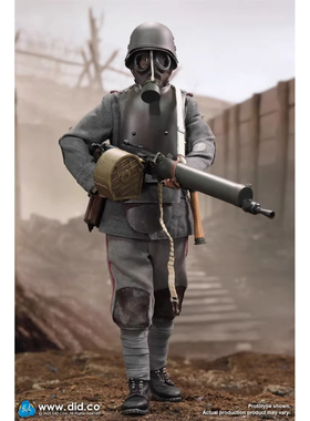 现货 DID 1/6比例 D11015 一战德国MG08机枪手-亚瑟 可动男兵人