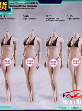 现货TBLeague 1/6 S01A S04B S07C S10D 包胶钢骨女素体 关节可动