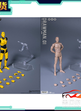 现货 DAMTOYS 1/12 可动素体 DPS01 绘画人&DPS02 测试人