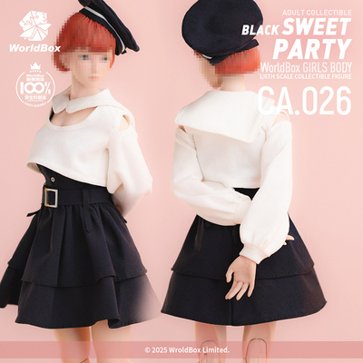 现货 Worldbox 1比6女兵人 黑甜派对服饰套装 CA026 潮流服饰配件