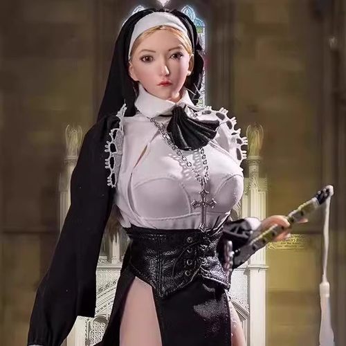 现货1比6 cdtoys cd072 女兵人偶万圣节修女变装制服 修女cos服装