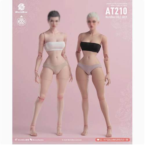 现货 Worldbox 1/6 AT210 女素体 蜂腰版 白肤&麦肤 可动女兵人偶