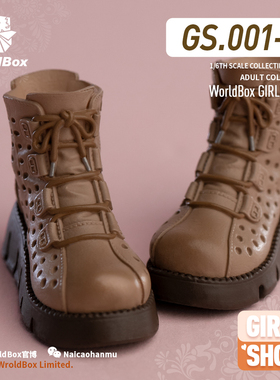 现货 Worldbox 1/6女款 gs001马丁靴 黑色马丁靴 女兵人配件