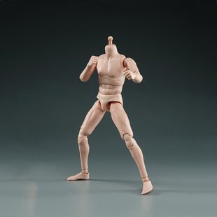 现货 1比6 关节可动连脖男素体白肌 潮流男兵人偶 包含手脚