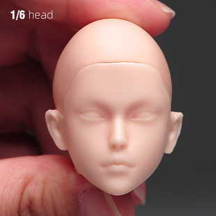 现货 1/6 女兵人 少女头雕 媚儿  白模 女头雕模型