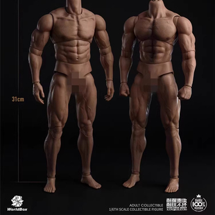 现货 Worldbox 1/6 耐操素体 无脖肌肉素体 AT044 可动男兵人素体