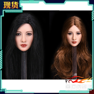 现货1/6兵人偶 亚洲美女植发头雕 似刘亦菲 景甜 适合12寸女素体