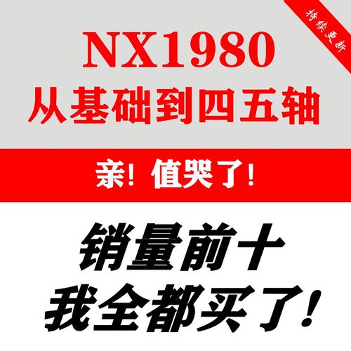 nx1980教程ug建模零基础四轴五轴工厂实例视频教学教程各版本通用