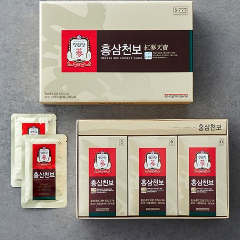 正官庄红参天宝浓缩液50ml*30袋皂苷3mg高丽参6根韩国本土代购
