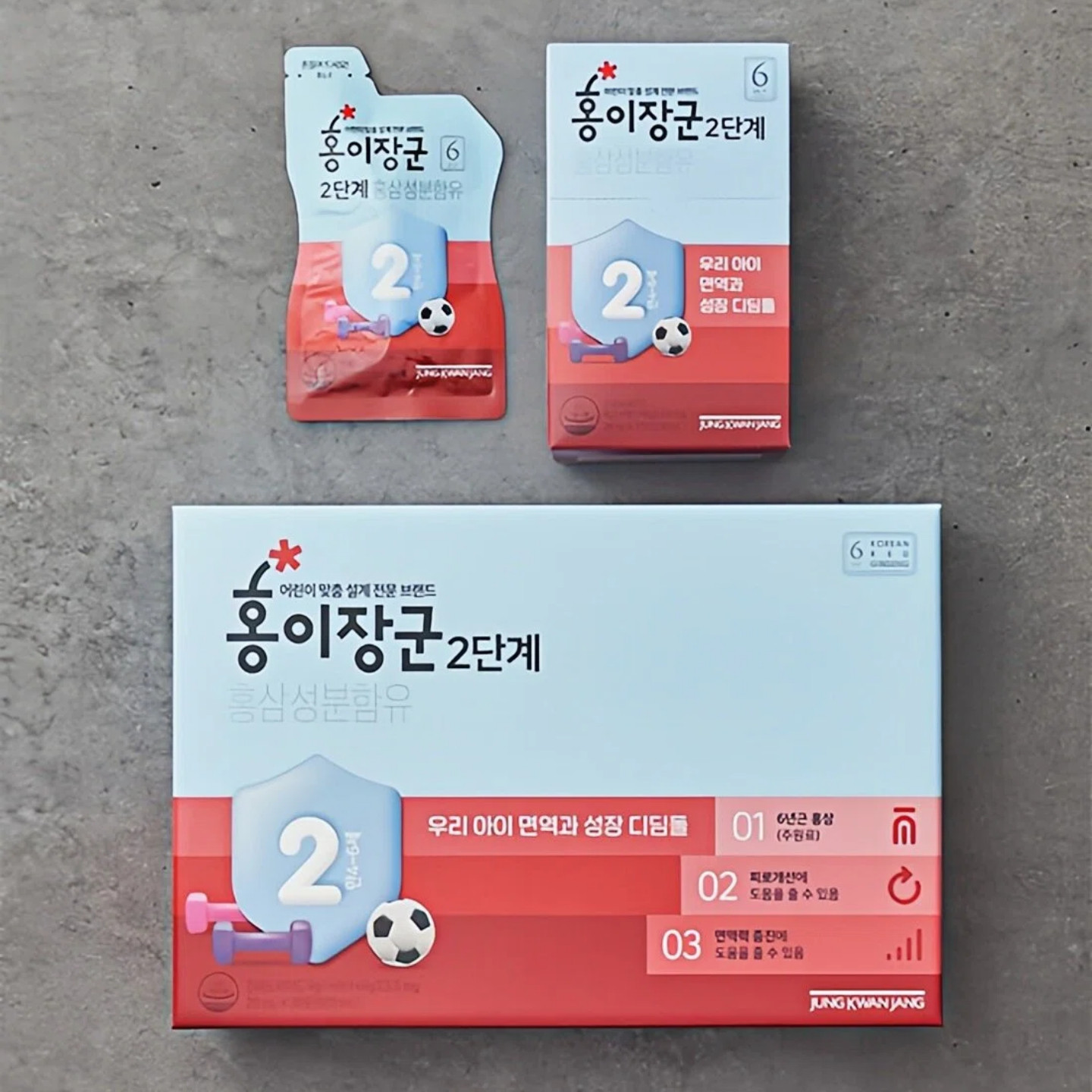 正官庄儿童4-6岁红参将军2段20ml*30袋皂苷3.6mg韩国本土专柜代购