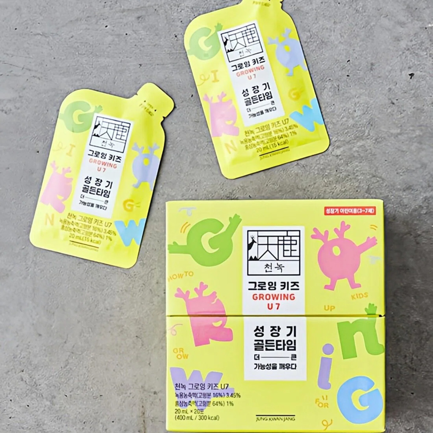 正官庄儿童红参液3-7岁高丽参鹿茸韩国本土专柜代购