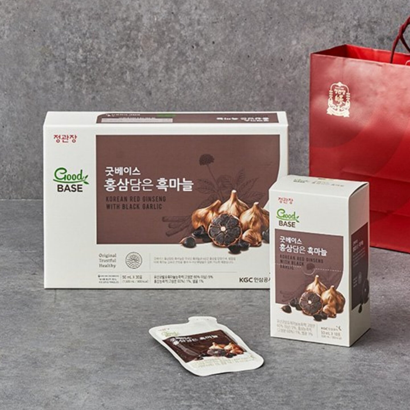 正官庄大蒜精黑蒜浓缩液礼盒装6年红参韩国代购本土直邮