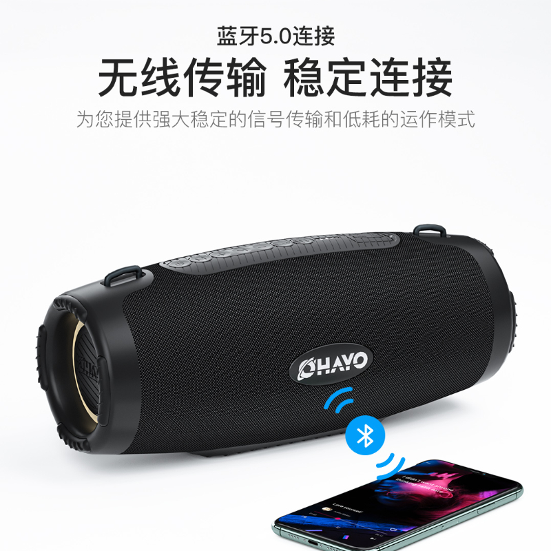 雷登M8蓝牙音箱100W户外防水大音量重低音炮带话筒便携式K歌音响