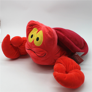 小美人鱼爱丽儿塞巴斯丁加勒比蟹毛绒玩具螃蟹公仔布娃娃儿童礼物