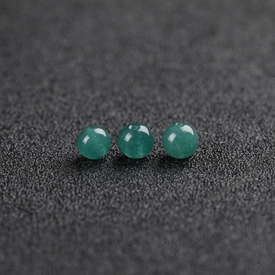 冰种巴山蓝水翡翠diy散珠子手工编织手链挂件绳饰品配件材料玉石