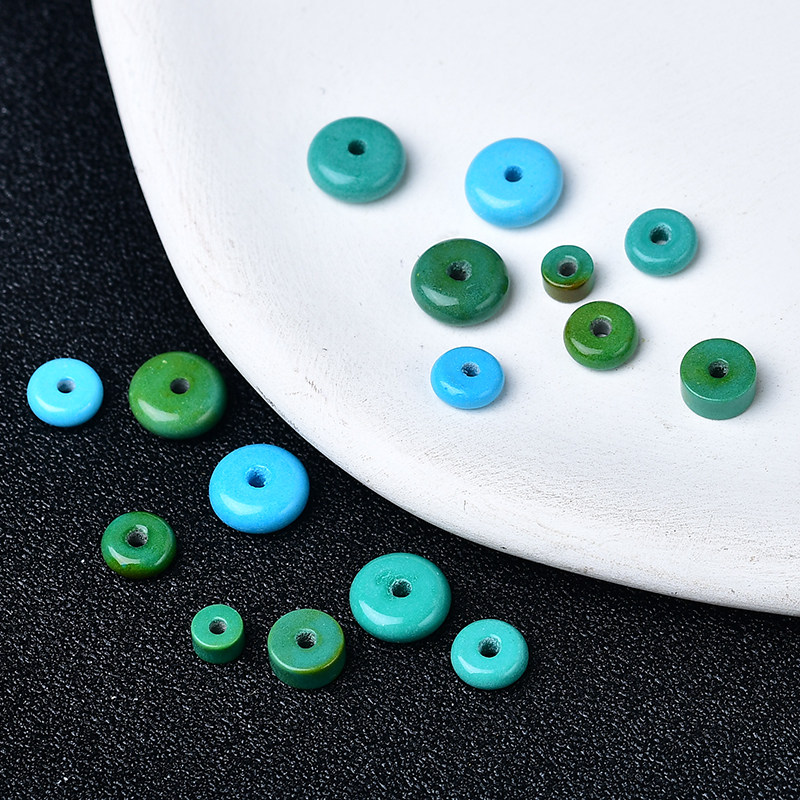 绿松石隔片文玩隔珠垫片手串手链散珠星月配饰编绳diy配件材料