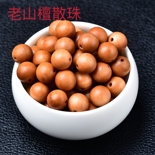 印度老山檀香手串散珠檀香木圆珠DIY饰品108颗沉水老山檀佛珠手链