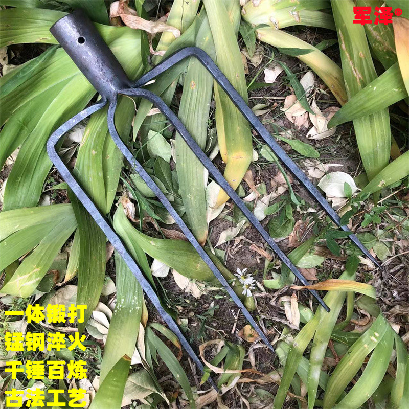 军泽农用叉子一体锻打宽踏肩