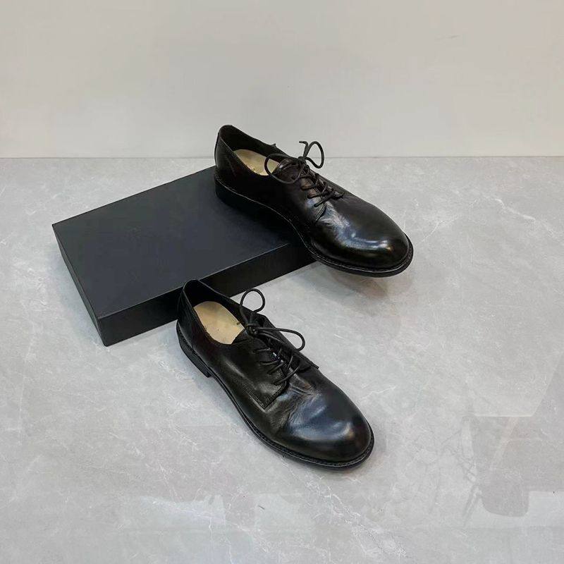 新款英伦风真皮圆头帅气小皮鞋粗跟通勤百搭系带马皮深口单鞋,女鞋,深口单鞋,淘宝优惠券,粉丝福利购,淘宝优惠卷