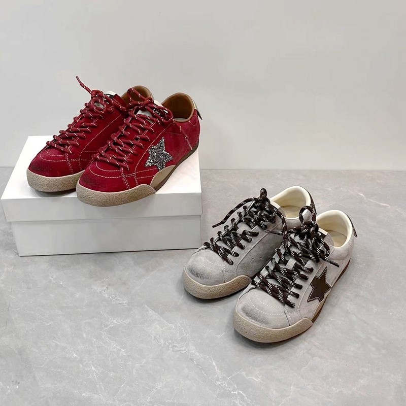 新款真皮圆头五角星德训鞋复古擦色平底系带休闲运动鞋女通勤百搭,女鞋,德训鞋,淘宝优惠券,粉丝福利购,淘宝优惠卷